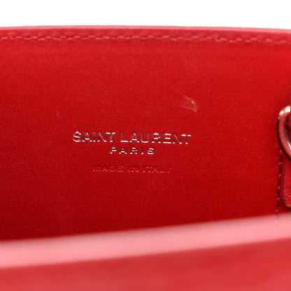 Saint Laurent Calfskin Crocodile Embossed Nano Sac De Jour Red 7 of 13