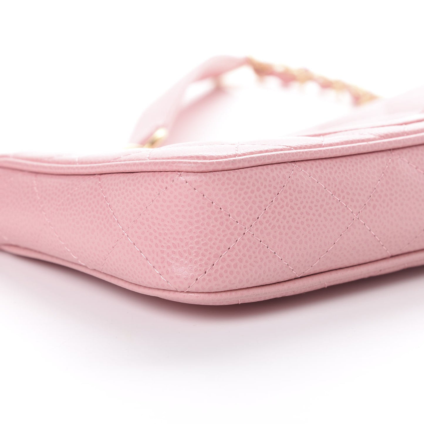 Caviar Quilted Pochette Pink