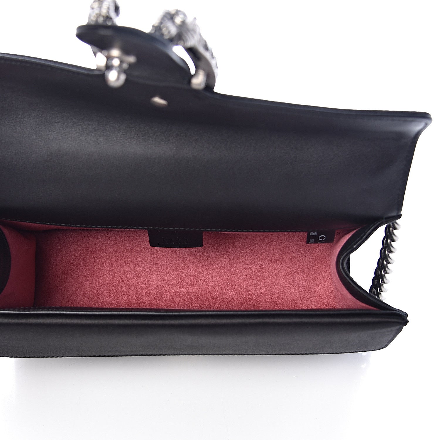 Gucci Satin Silk Crystal Small Dionysus Shoulder Bag Black Black Diamond 5 of 10