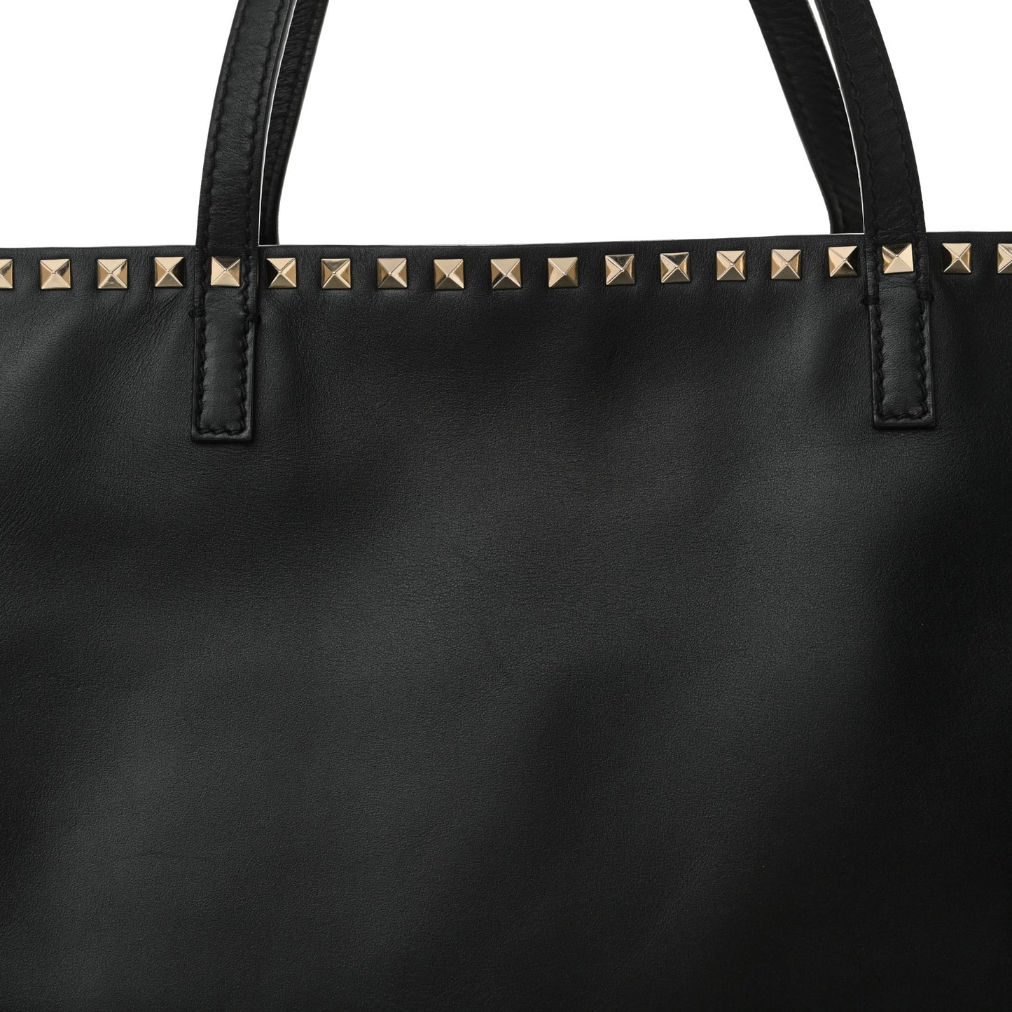 Vitello Large Rockstud Tote Black