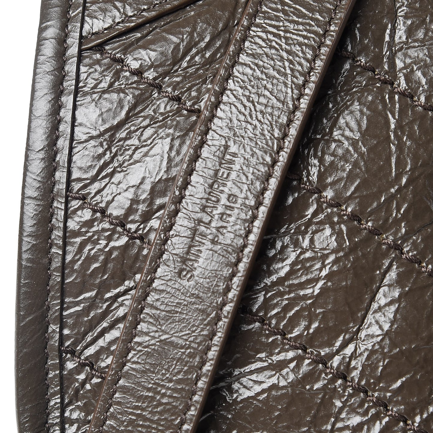 Crinkled Calfskin Matelasse Monogram Medium Niki Chain Satchel Faggio
