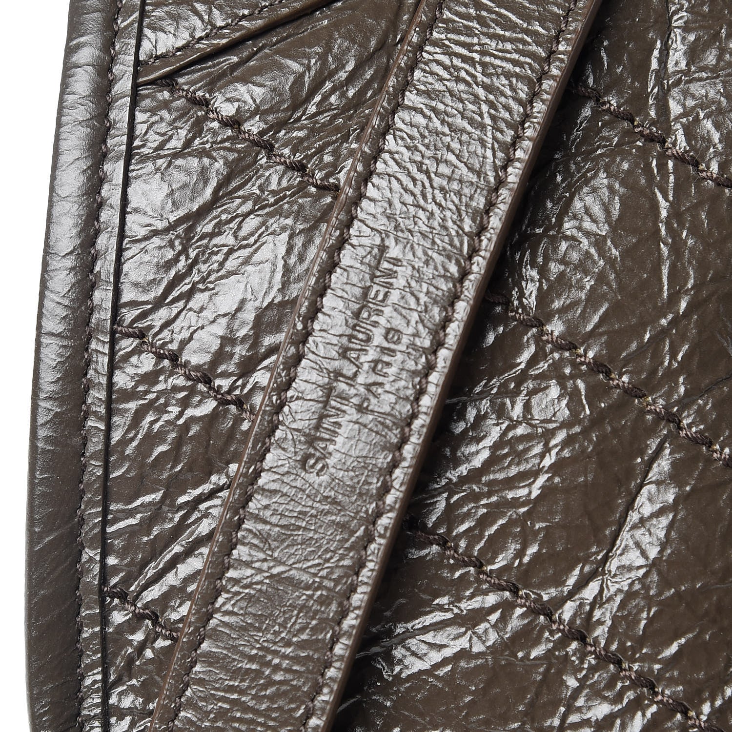 Saint Laurent Crinkled Calfskin Matelasse Monogram Medium Niki Chain Satchel Faggio 9 of 11