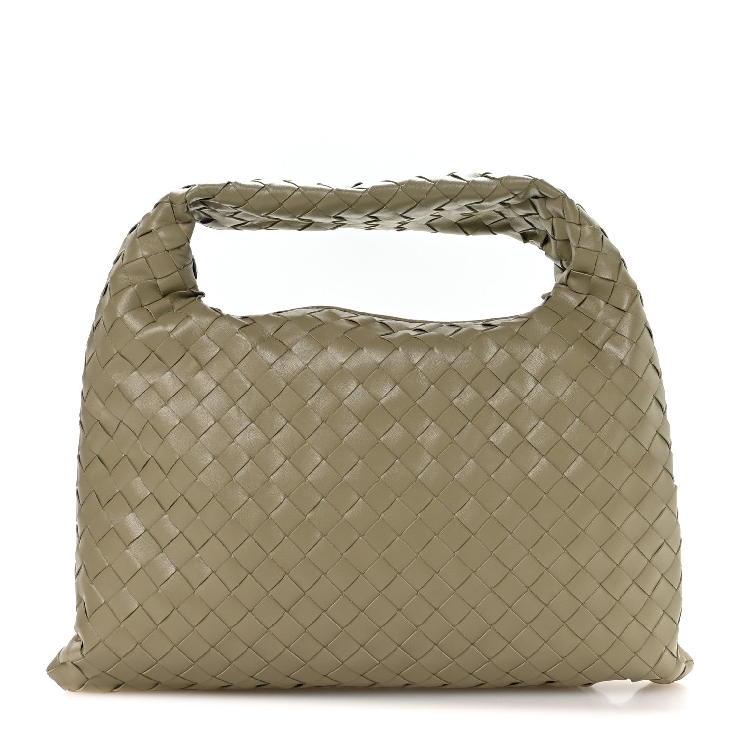 Bottega Veneta Calfskin Intrecciato Small Hop Travertine 1 of 11