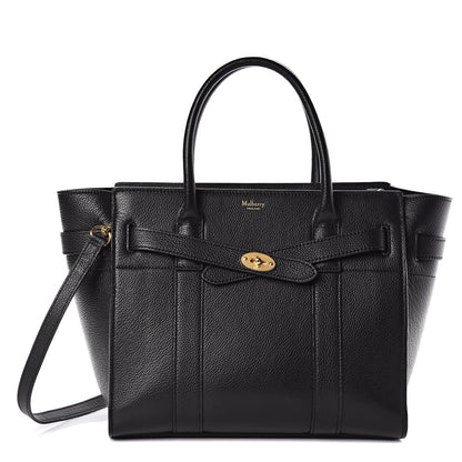 Mulberry Classic Grain Small Bayswater Zip Tote Black 1 of 13