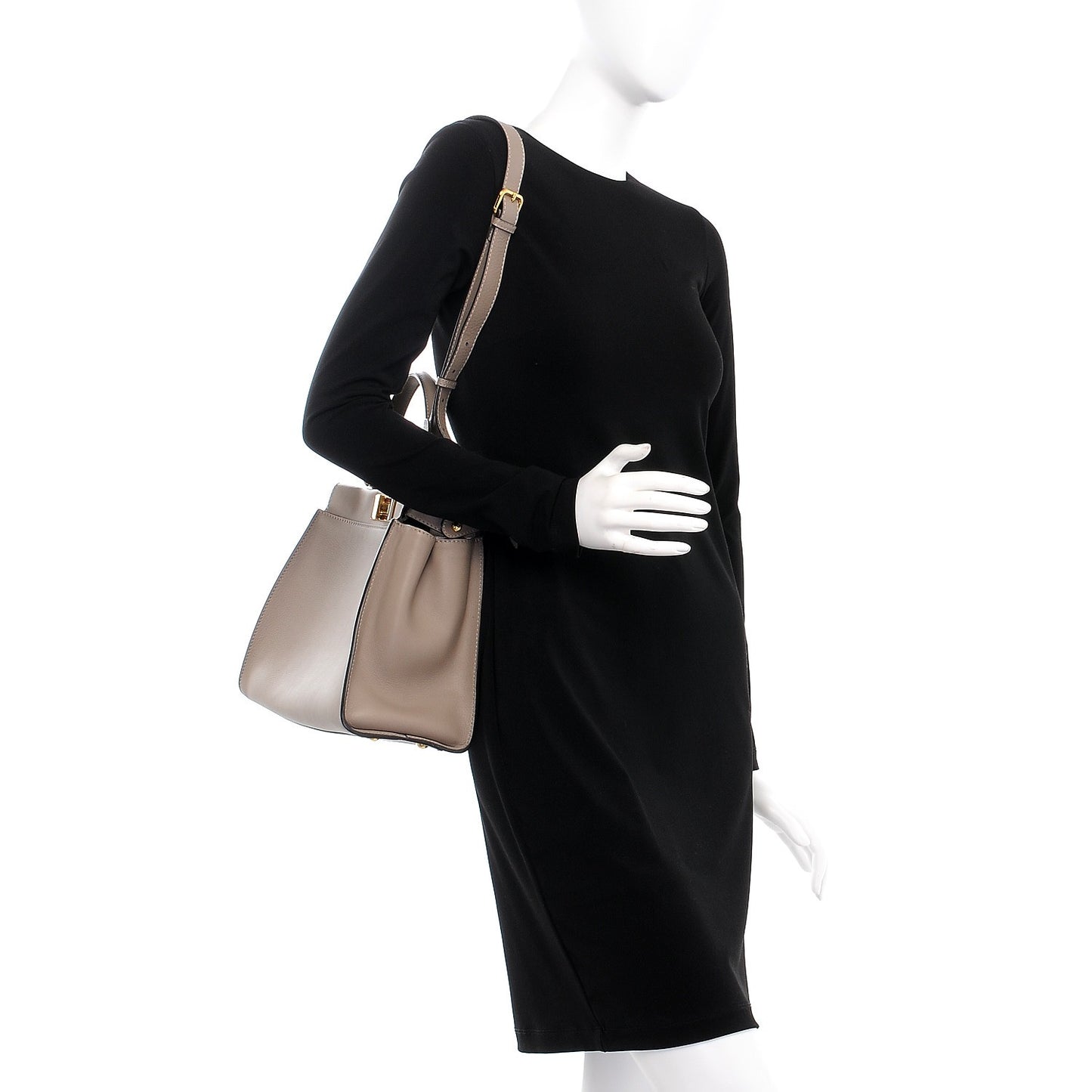 Vitello Seta Plexiglass Tortoise Medium Peekaboo Iconic Satchel Tortora