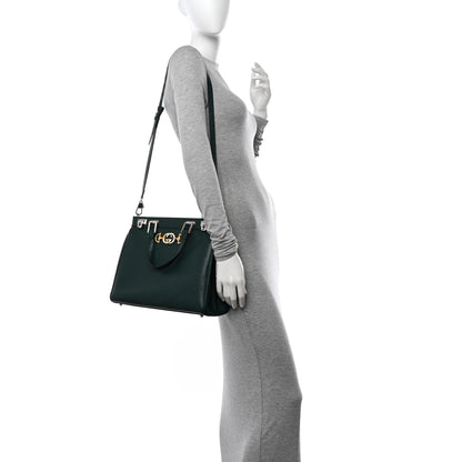 Gucci Grainy Calfskin Small Zumi Top Handle Bag Vintage Green 2 of 11