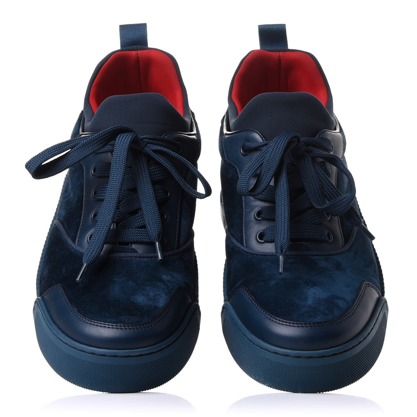 Calfskin Neoprene Veau Velours Mens Aurelien Flat Sneakers 40 Quartz