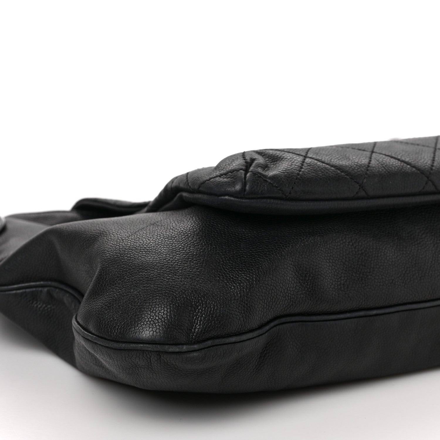 Chanel Caviar Stitched Pocket In The City Hobo Black 8 of 11