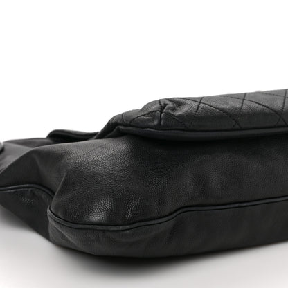 Chanel Caviar Stitched Pocket In The City Hobo Black 8 of 11
