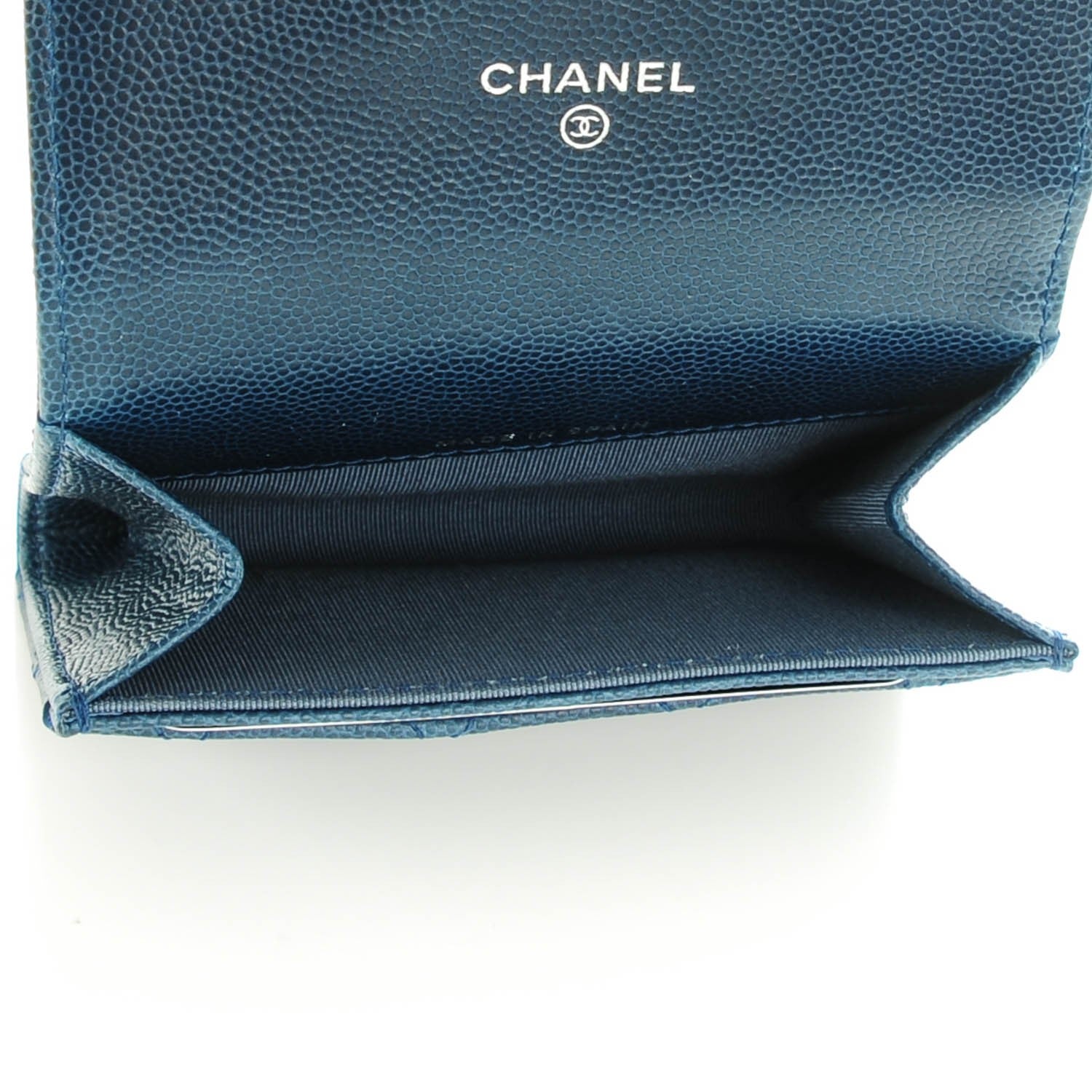 Chanel Caviar Quilted Card Holder Blue 6 of 8