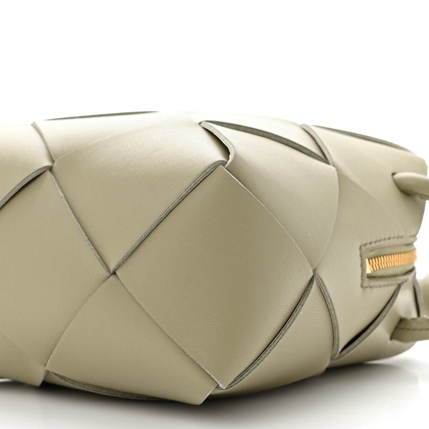 Lambskin Maxi Intrecciato Mini Cassette Camera Bag Travertine