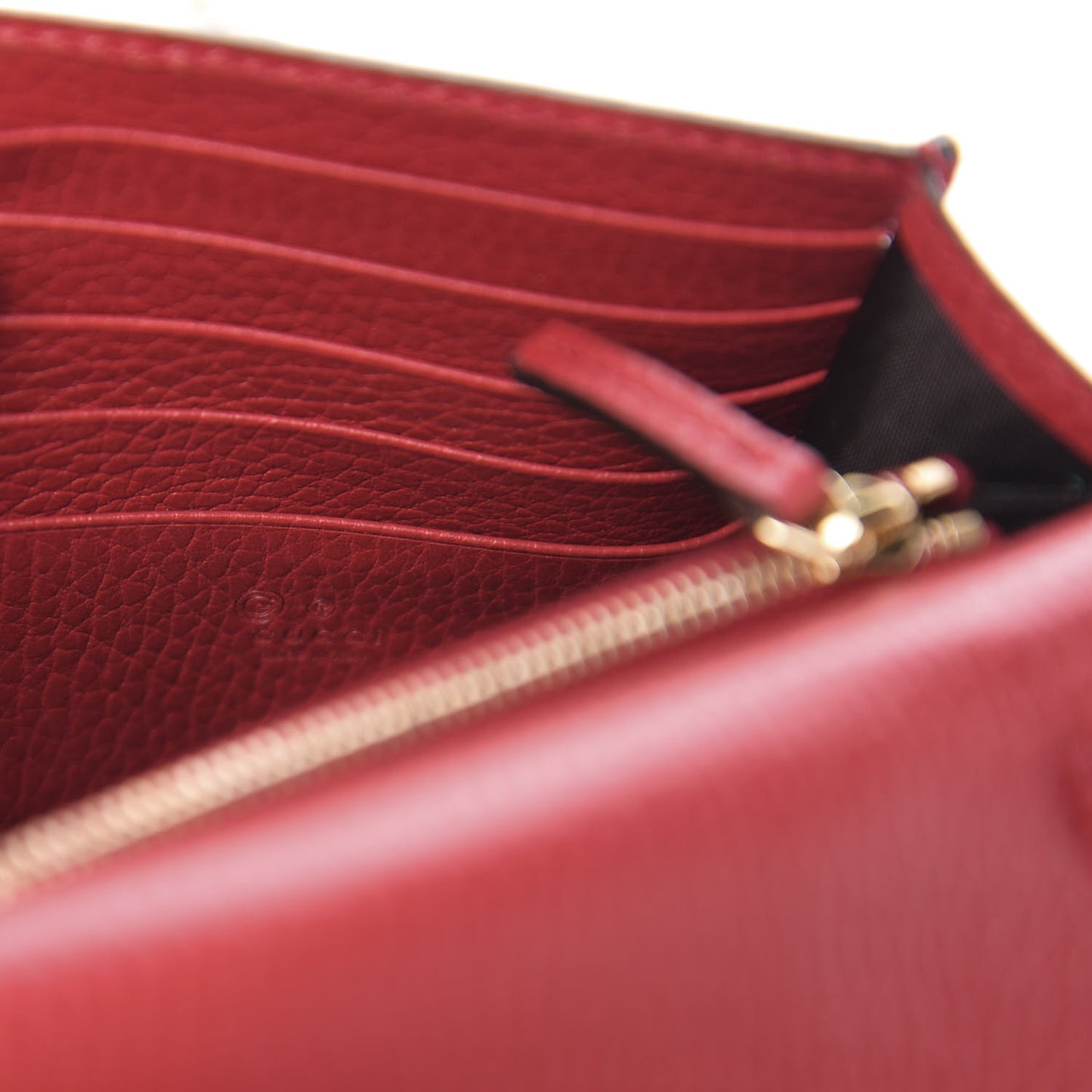 Dollar Calfskin Medium Betty Chain Wallet Tabasco