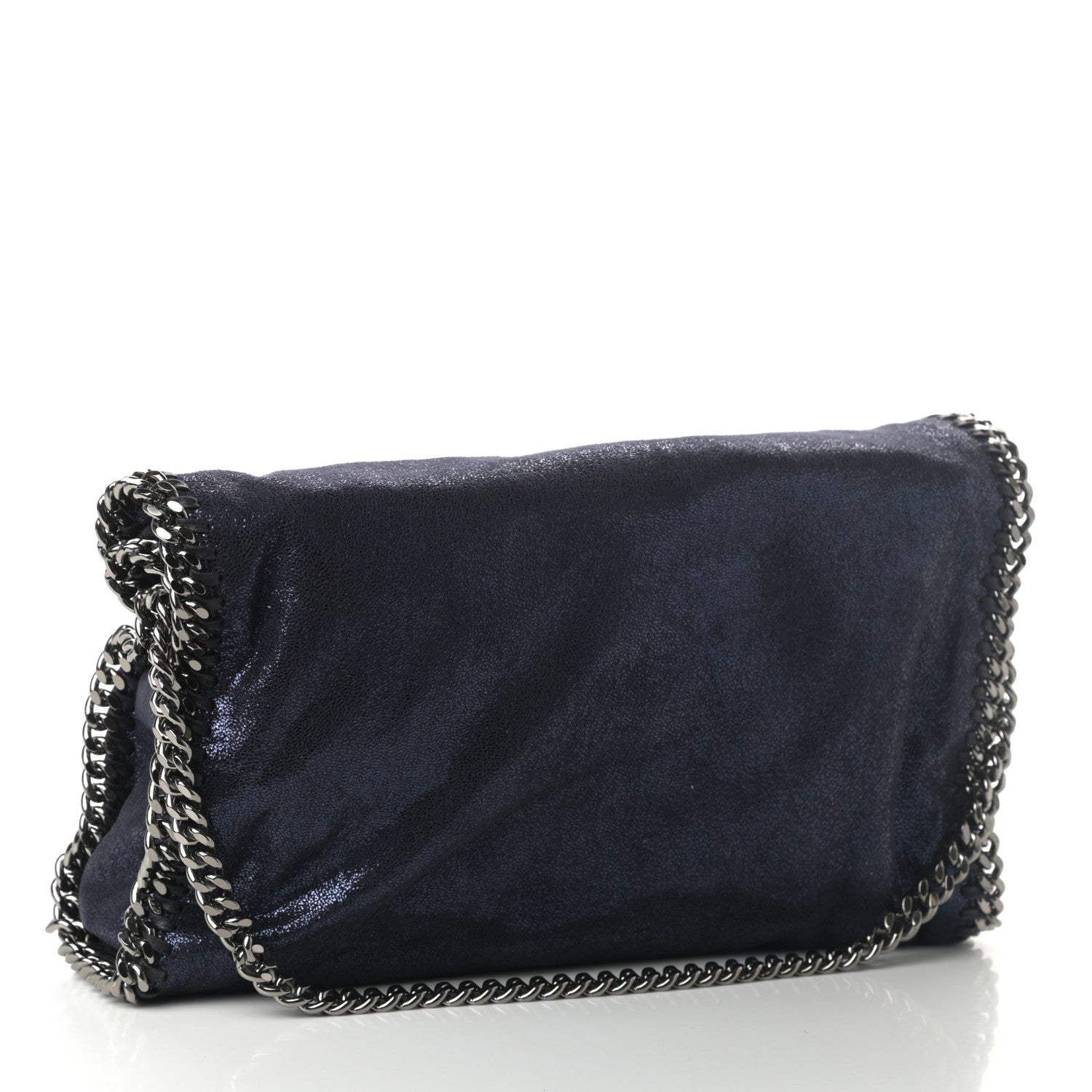 Stella McCartney Shaggy Deer Falabella Fold Over Tote Navy 3 of 9