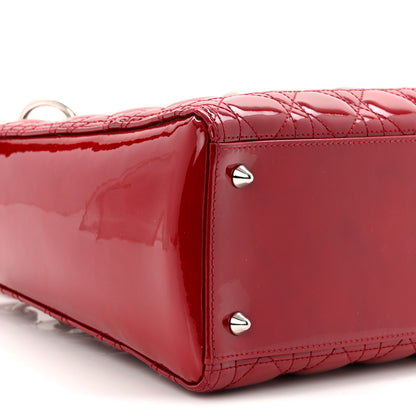 Christian Dior Patent Cannage Medium Lady Dior Red 9 of 10