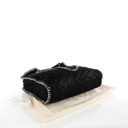 Stella McCartney Shaggy Deer Quilted Small Falabella Tote Black 3 of 9