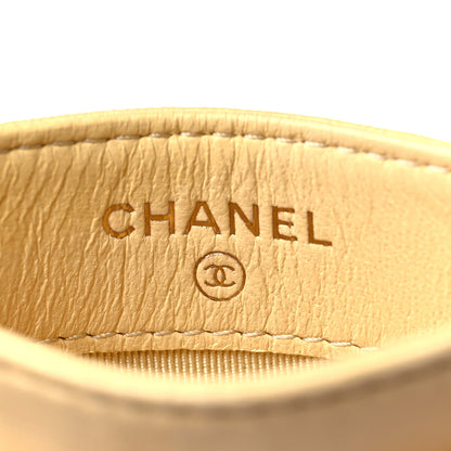 Chanel Lambskin Quilted Card Holder Light Yellow 5 of 10