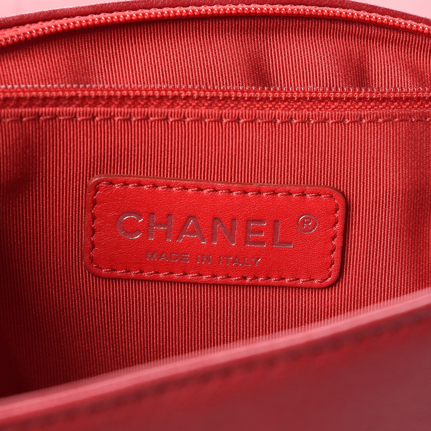 Chanel Lambskin Quilted Large Boy Flap Black Red 6 of 15