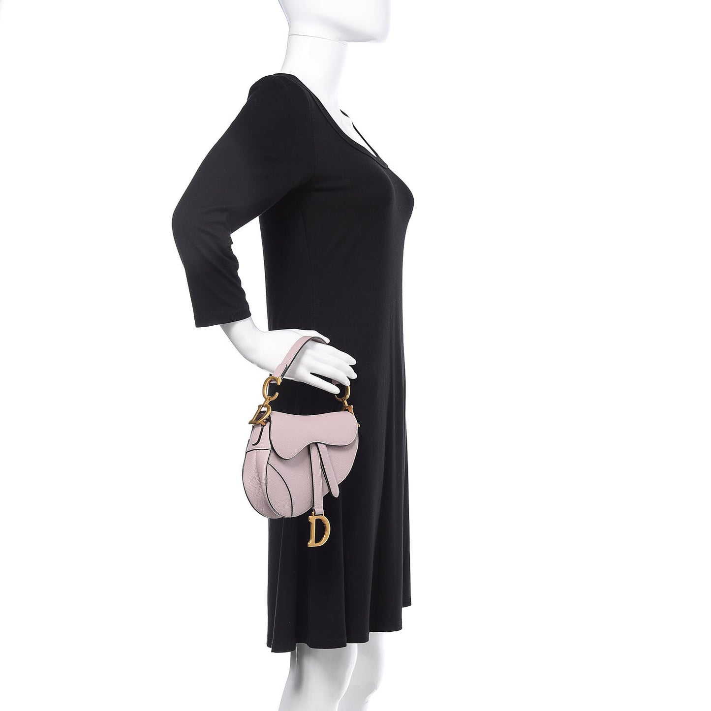 Grained Calfskin Mini Saddle Bag Light Purple