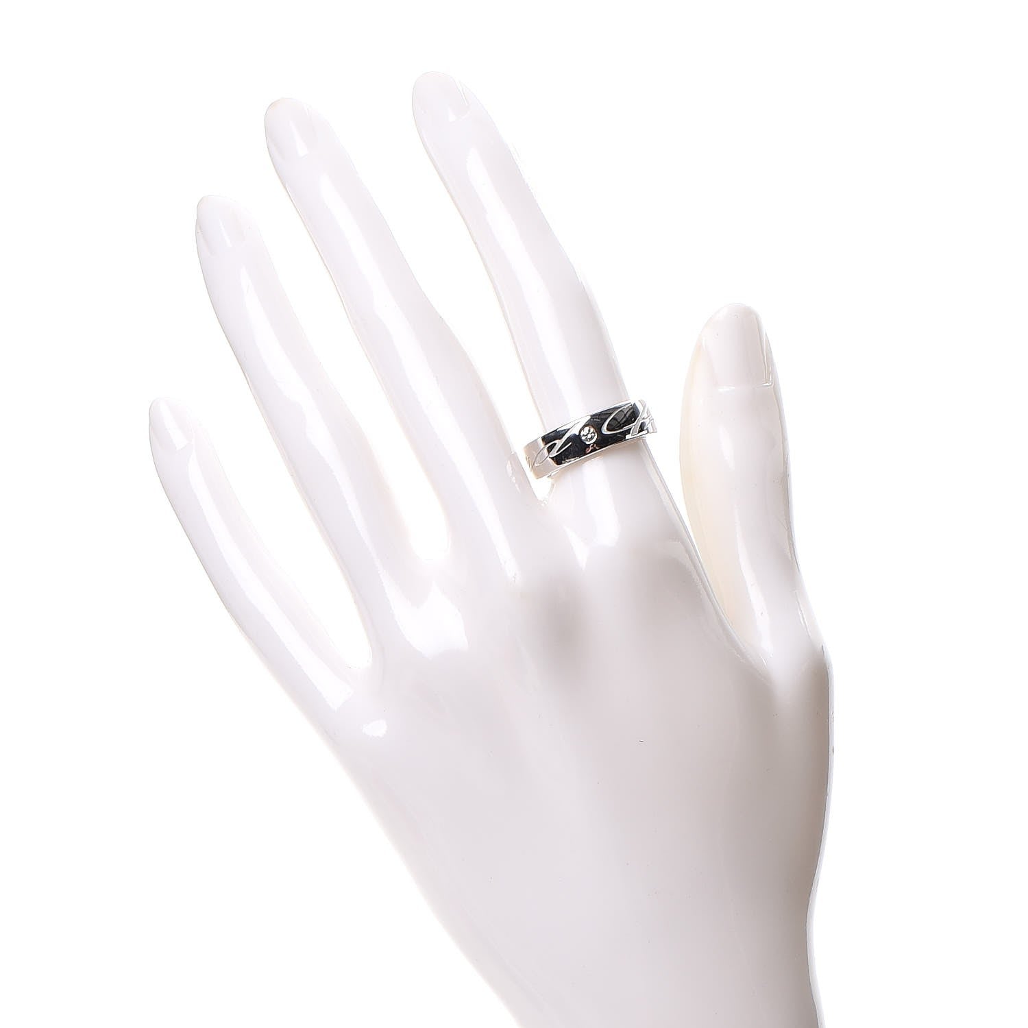 Chopard 18K White Gold Diamond Chopardissimo Ring 5 2 of 8