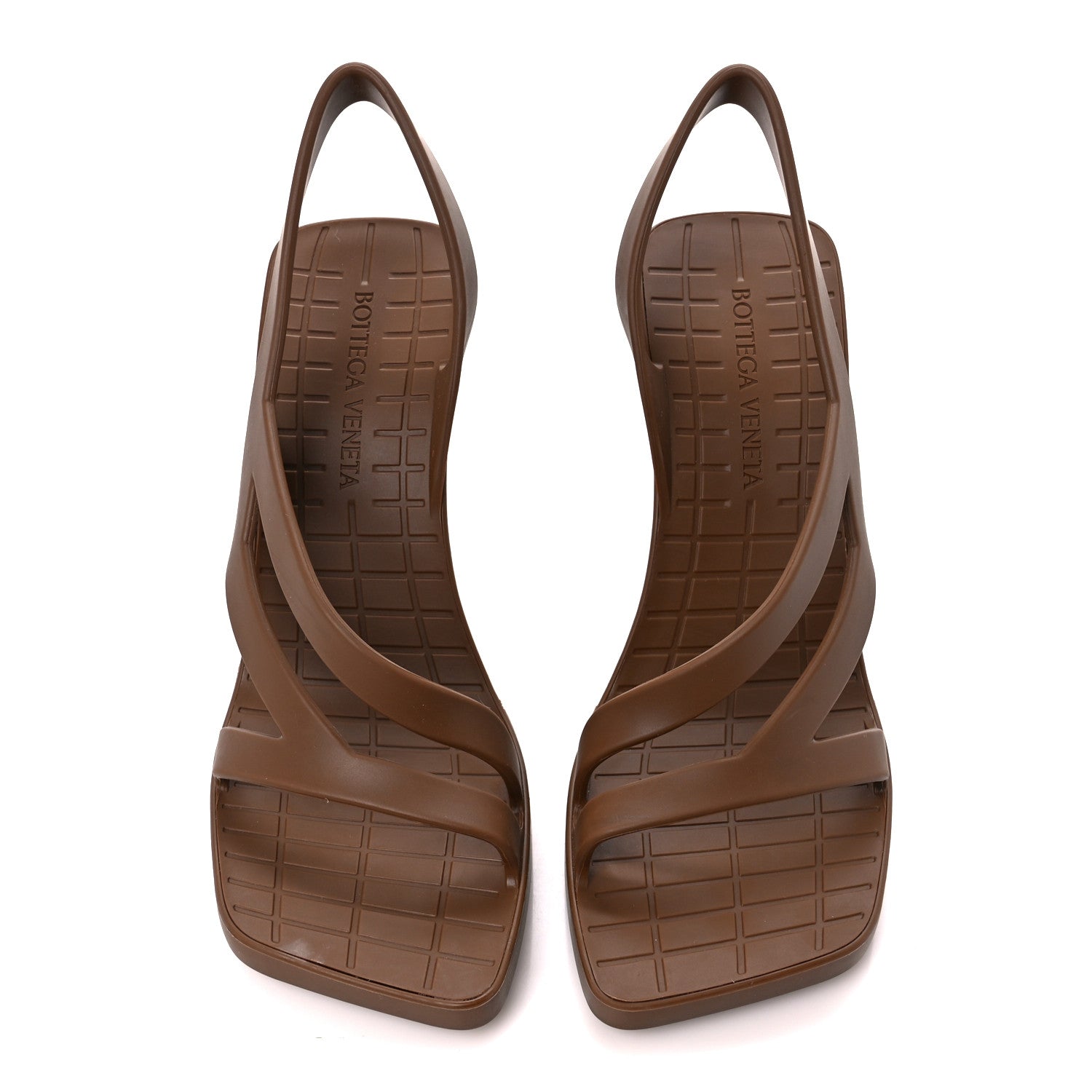 Bottega Veneta Rubber Jimbo Slingback Sandals 35 Brown 2 of 8