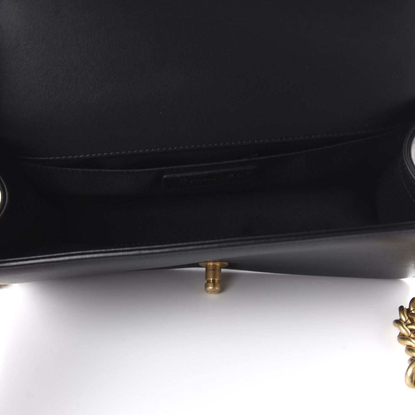 Calfskin Medium Boy Logo Top Handle Flap Black
