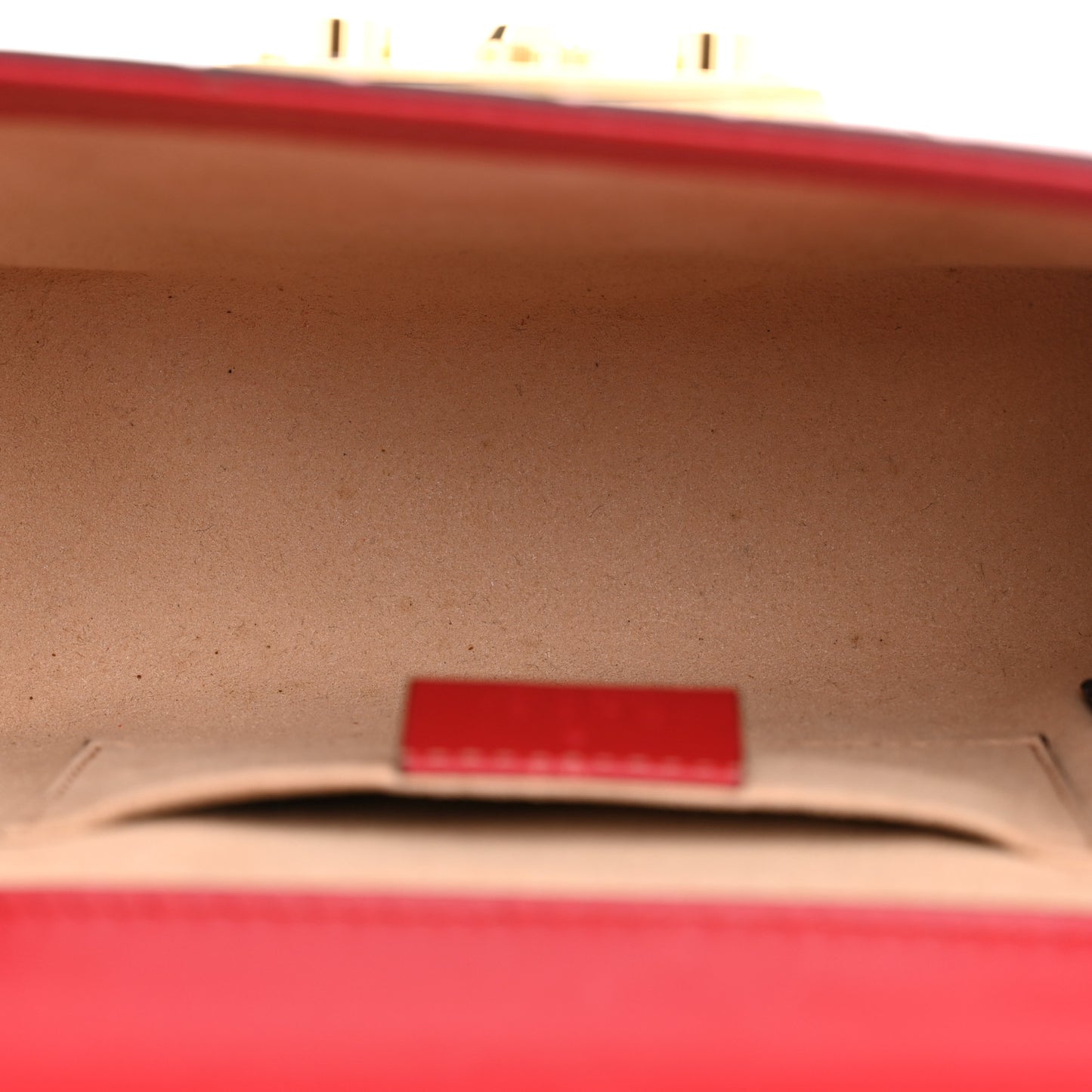 Guccissima Small Padlock Shoulder Bag Hibiscus Red