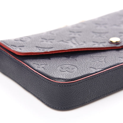 Louis Vuitton Empreinte Pochette Felicie Chain Wallet Marine Rouge 10 of 12