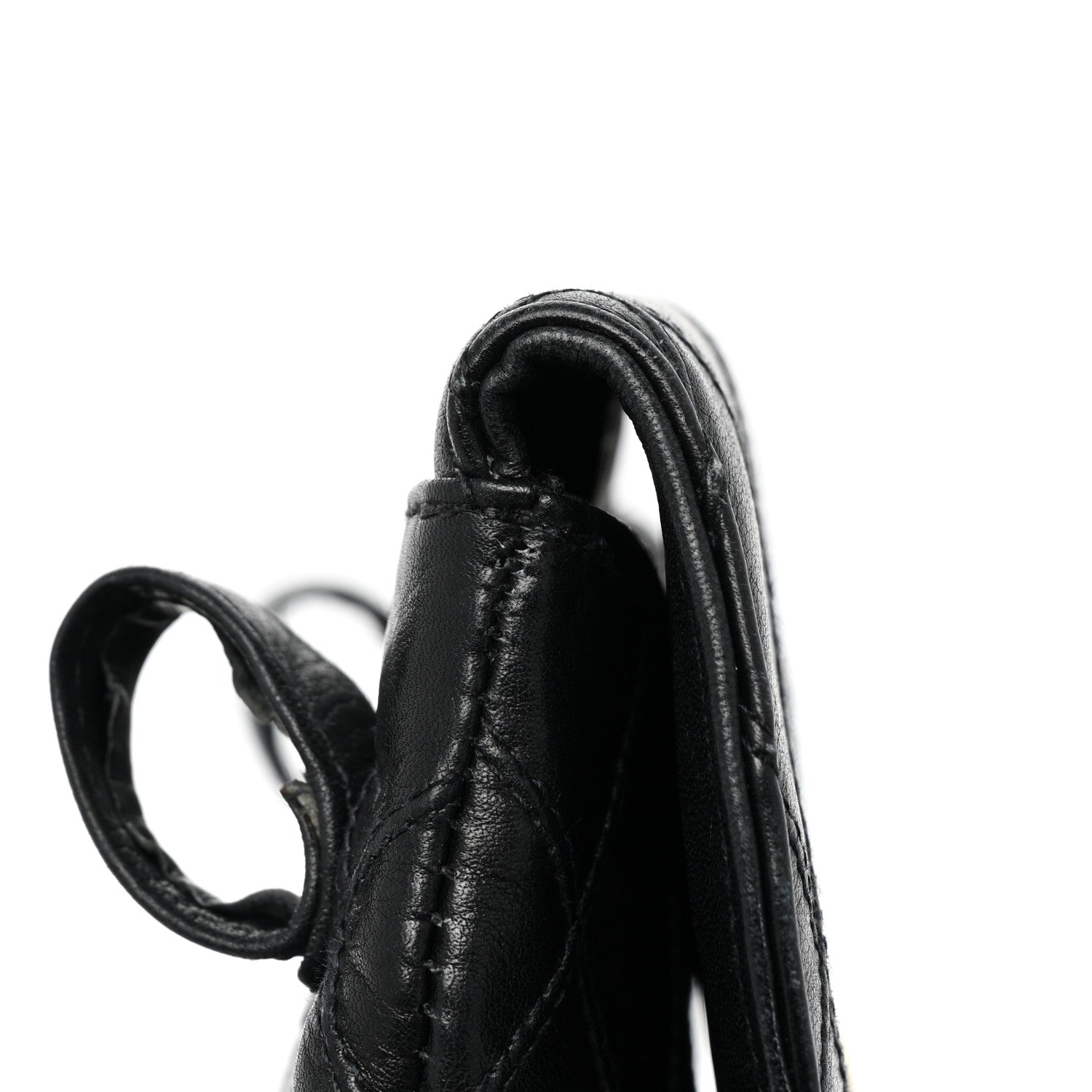 Chanel Lambskin Diamond Stitched Flap Waist Belt Bag 70 28 Black 18 of 19