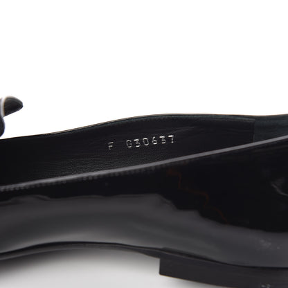 Chanel Patent CC Mocassin Loafers 38 Black 9 of 11