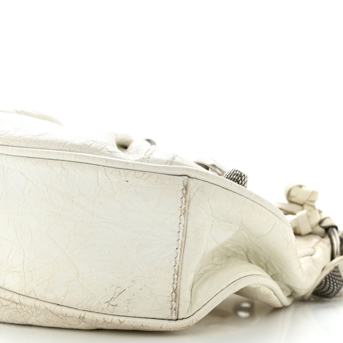 Agneau Arena Le Cagole Shoulder Bag XS Optic White