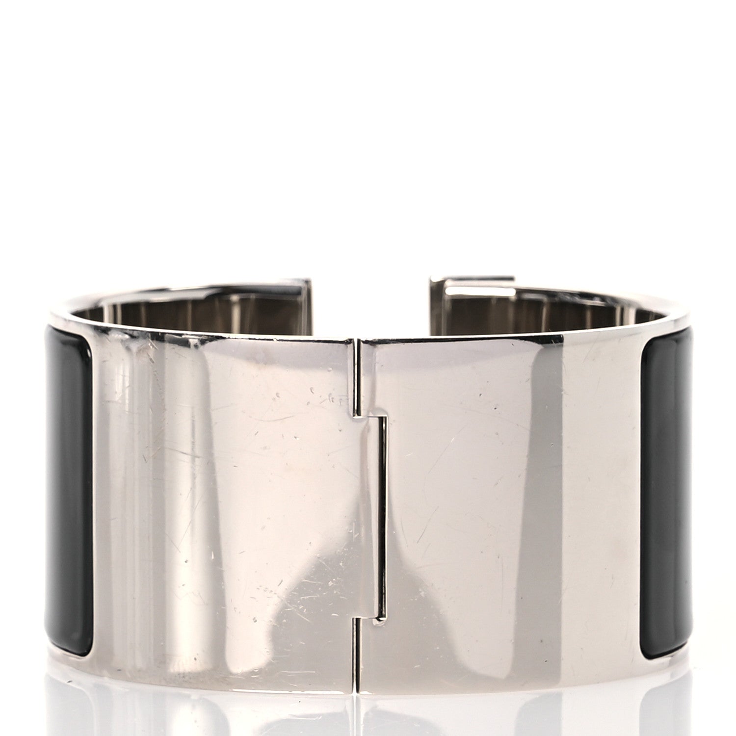 Hermes Enamel Extra Wide Clic Clac H Bracelet GM Black 2 of 5