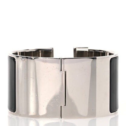 Hermes Enamel Extra Wide Clic Clac H Bracelet GM Black 2 of 5