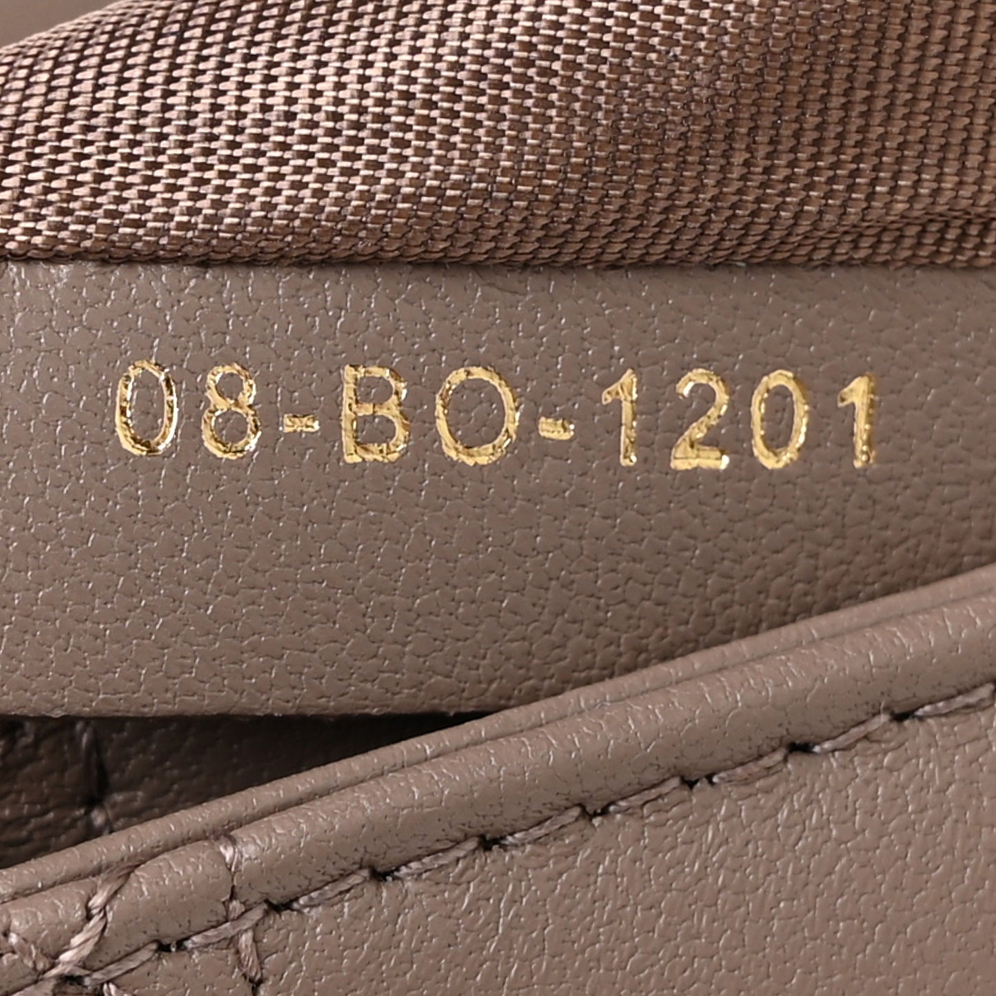 Lambskin Chain Lady Dior Chain Pouch Warm Taupe