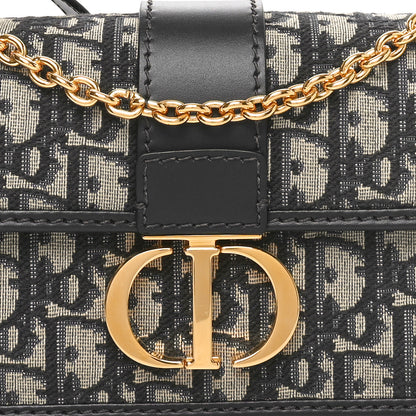 Christian Dior Oblique 30 Montaigne East West Chain Flap Bag Blue 7 of 9