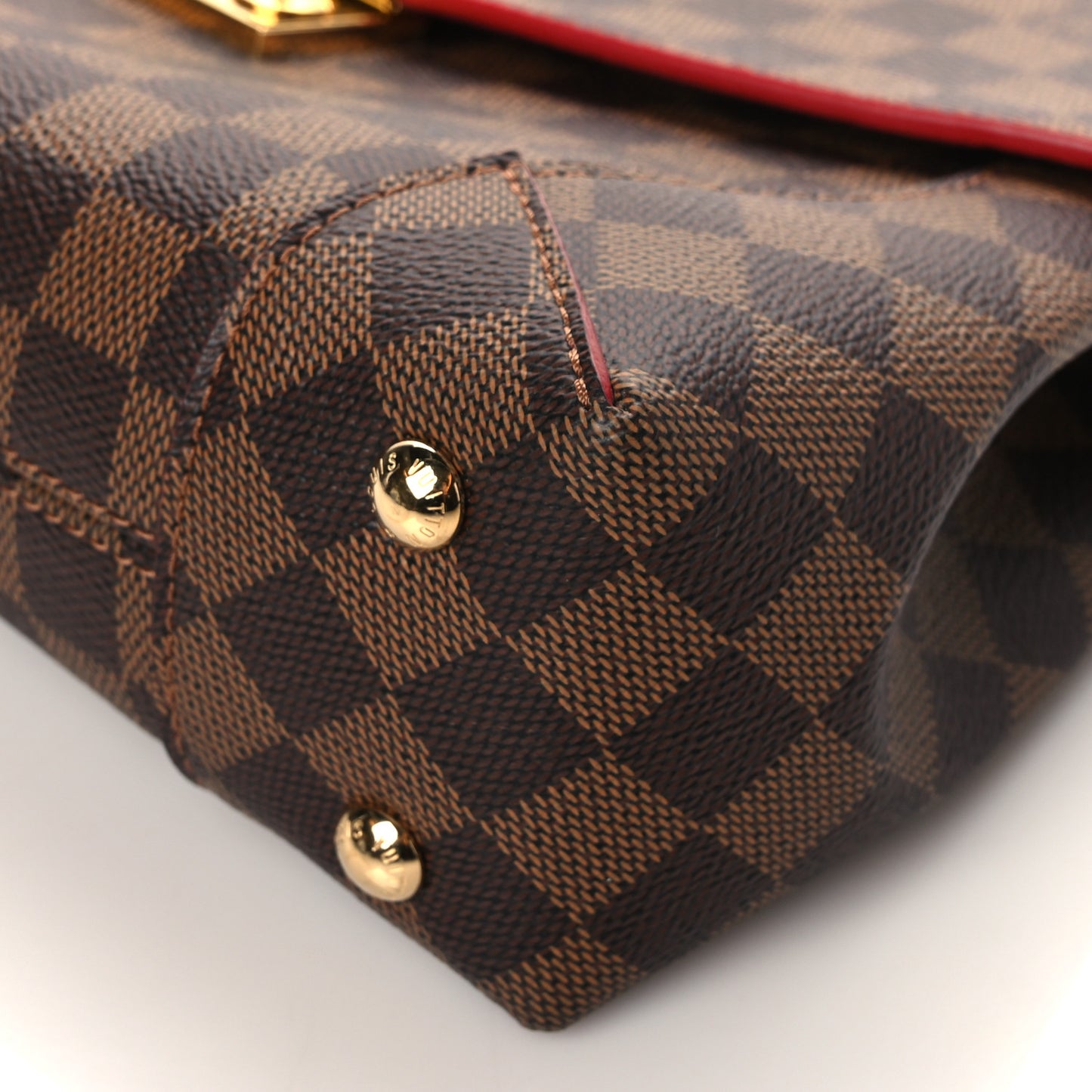 Damier Ebene Caissa Clutch Cherry