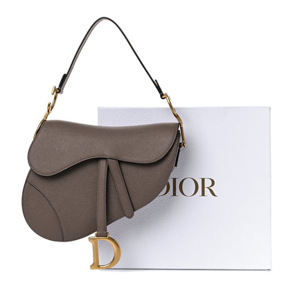 Christian Dior Grained Calfskin Saddle Bag Warm Taupe 9 of 9