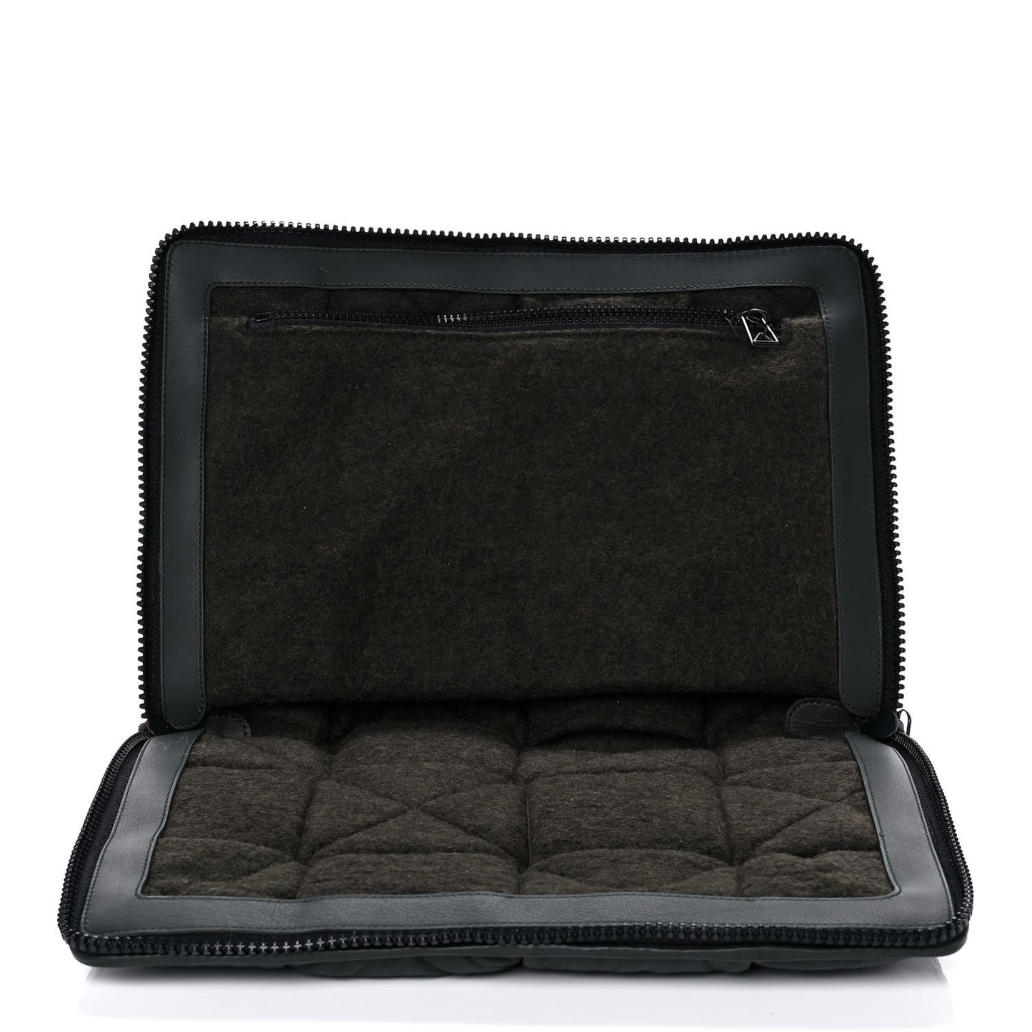 Calfskin Maxi Intrecciato Puffy Laptop Pouch Black