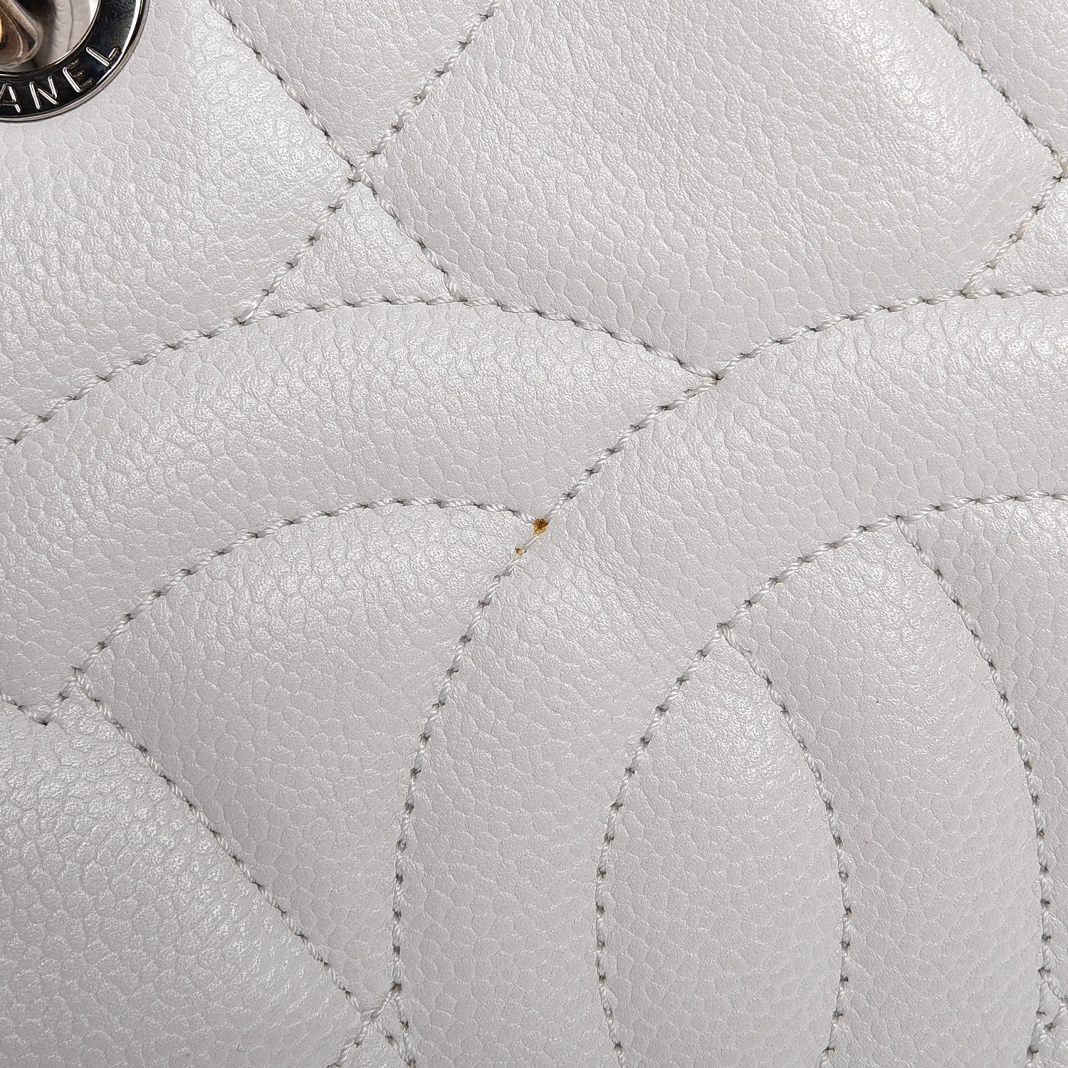 Chanel Soft Caviar Quilted CC Timeless Tote White 10 of 15