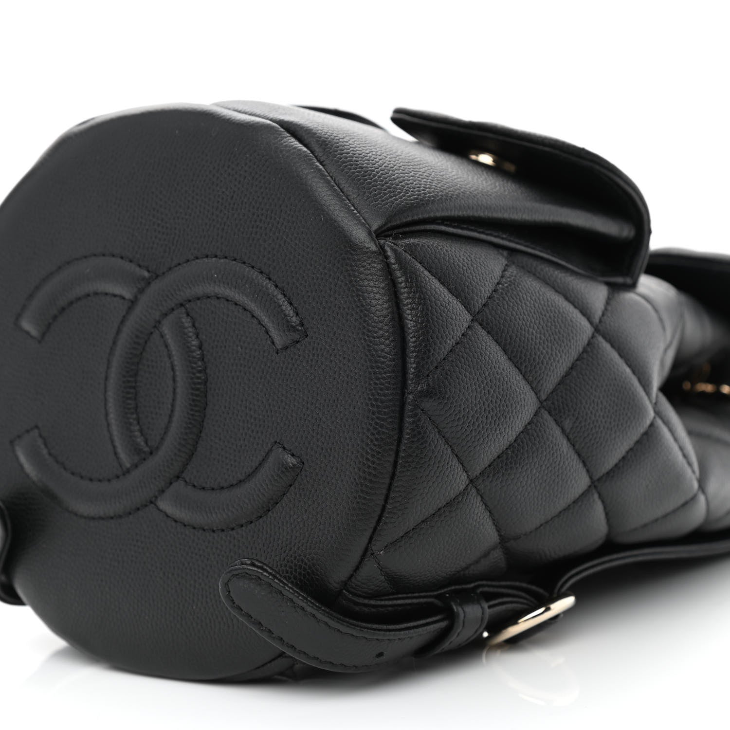 Chanel Caviar Quilted Pockets Backpack Black 9 of 10