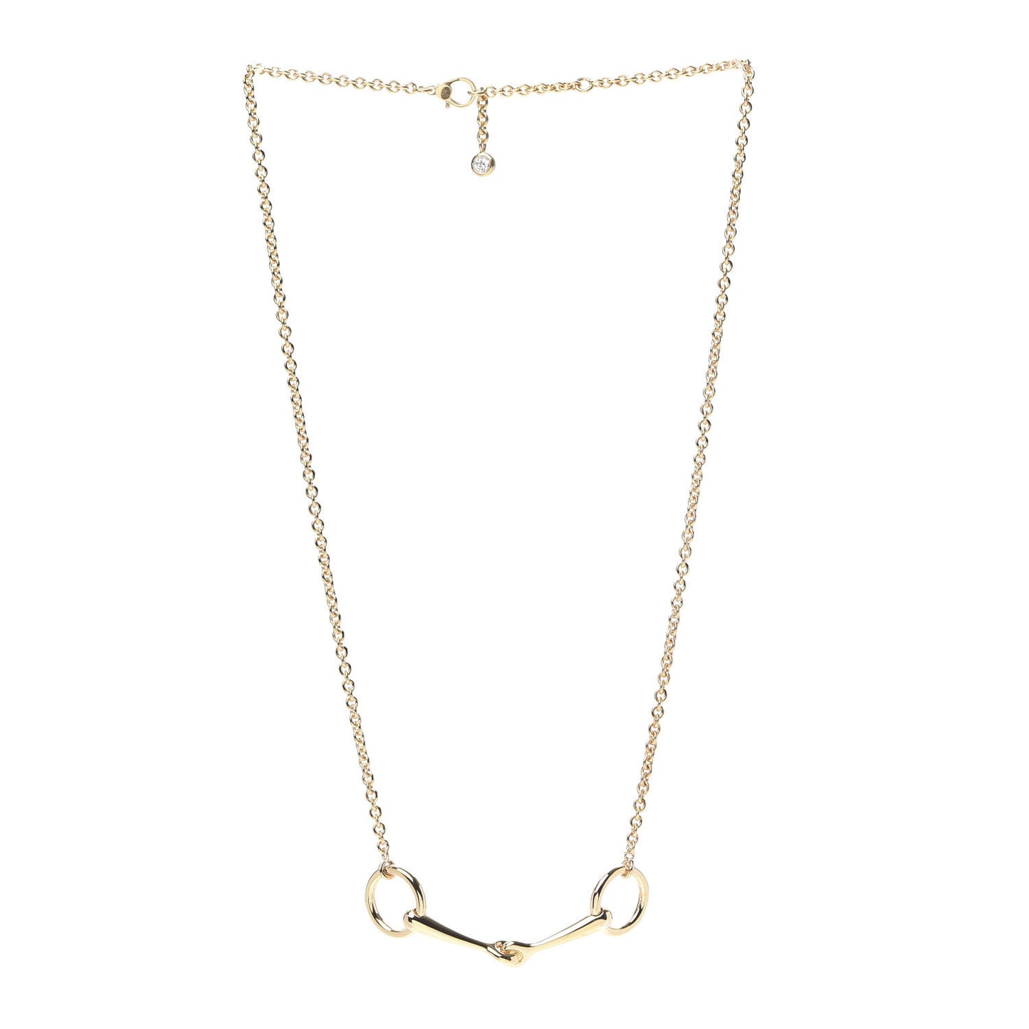 18K Rose Gold Diamond TPM Filet d'Or Necklace LG