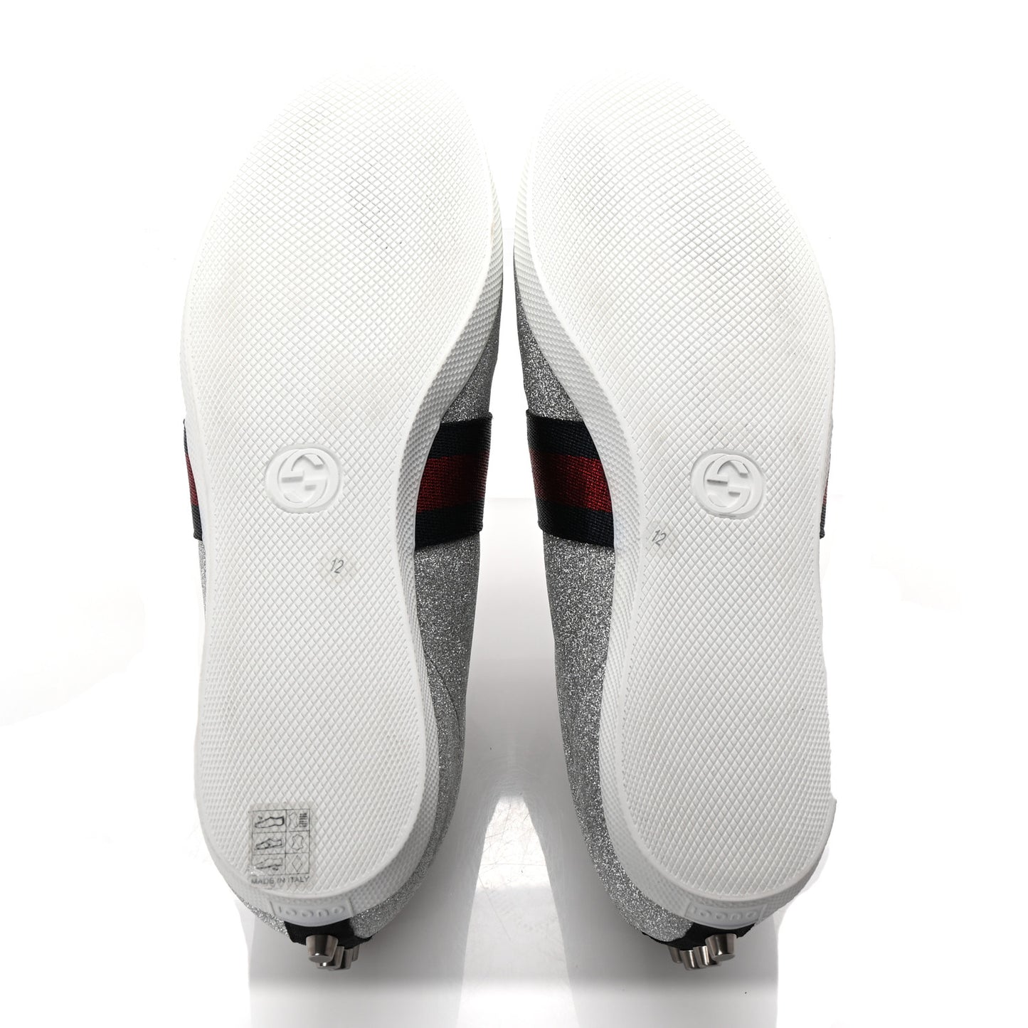 Glitter Fabric Studded Web Mens Sneakers 12 Silver