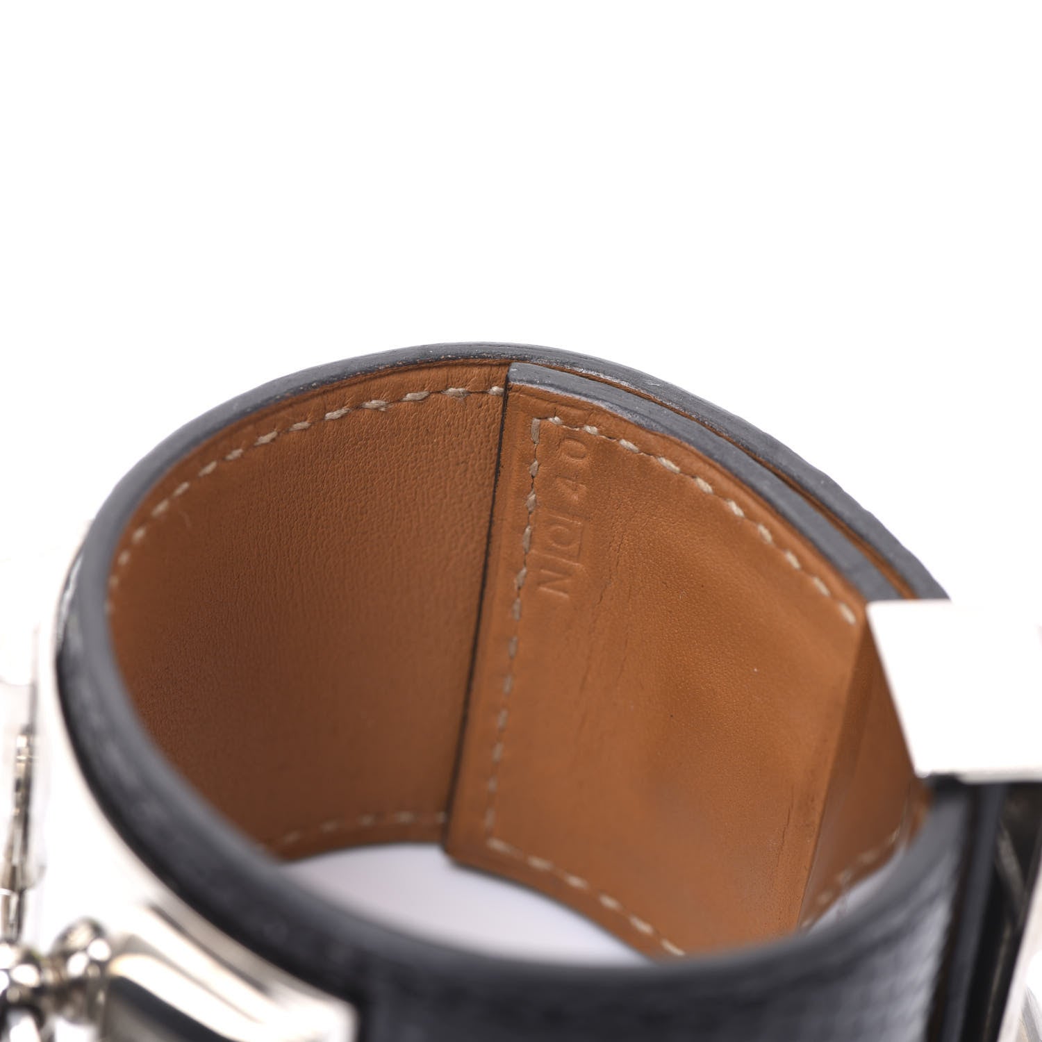 Hermes Lizard Collier De Chien CDC Bracelet S Black 4 of 5