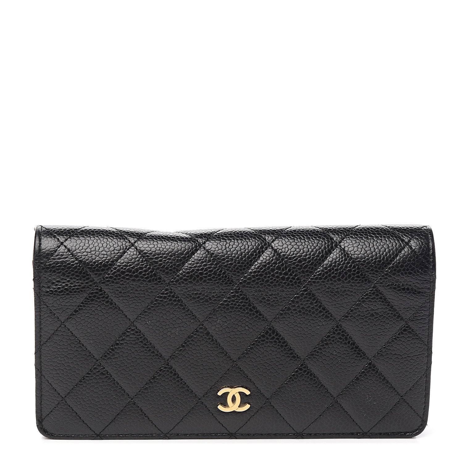 Chanel Caviar Quilted Yen Wallet Black 1 of 7