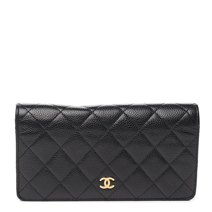 Chanel Caviar Quilted Yen Wallet Black 1 of 7