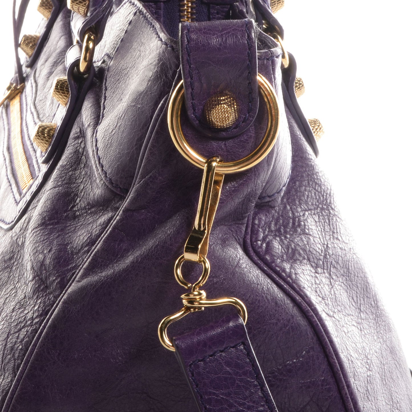 Agneau Giant 12 Gold Hardware Velo Dark Violet