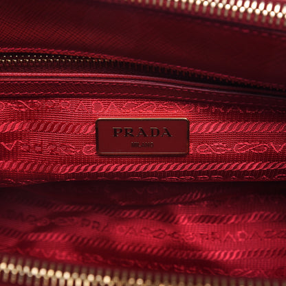 Prada Saffiano Mini Galleria Double Zip Tote Fuoco 7 of 8