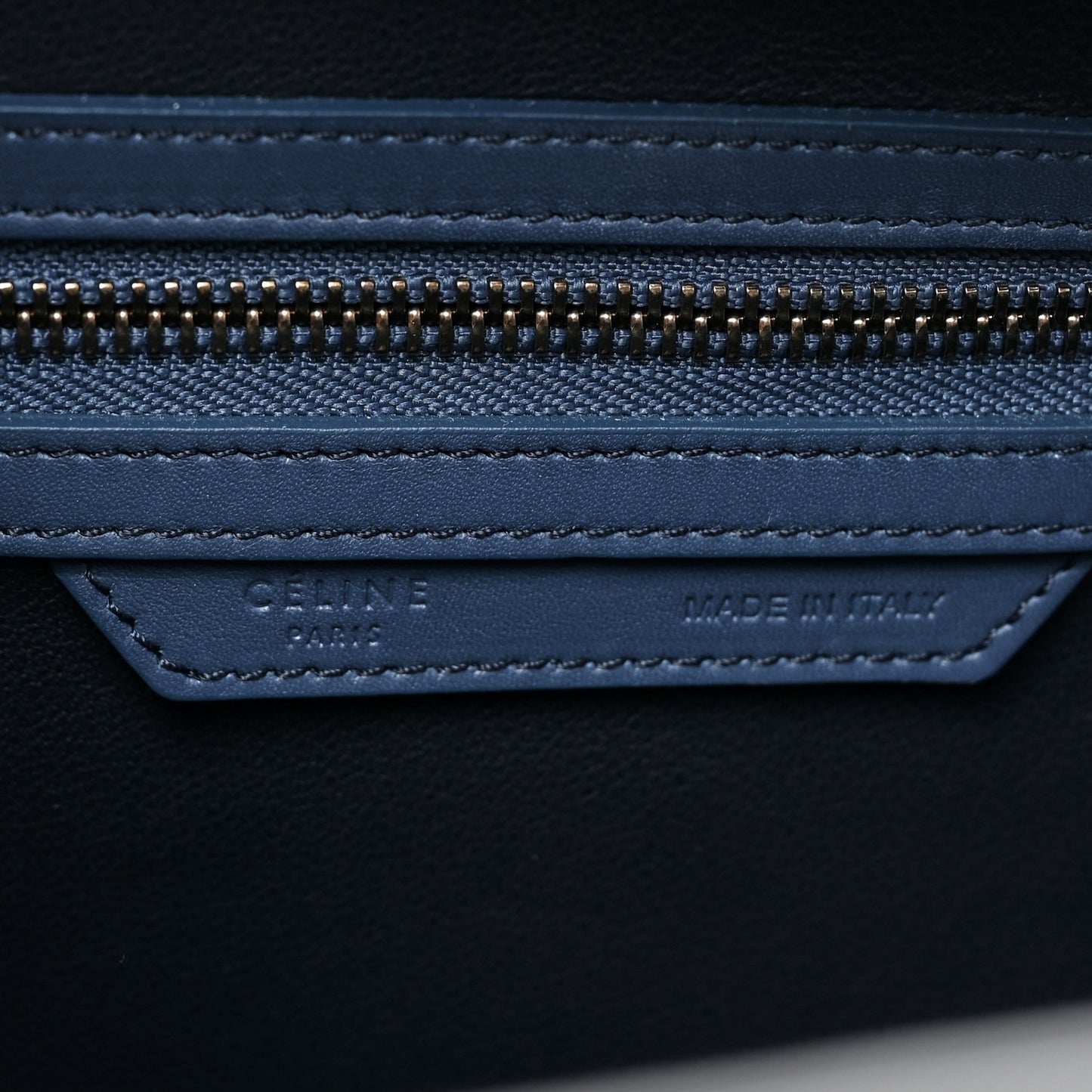 Smooth Calfskin Micro Tri-Color Luggage Deep Sea