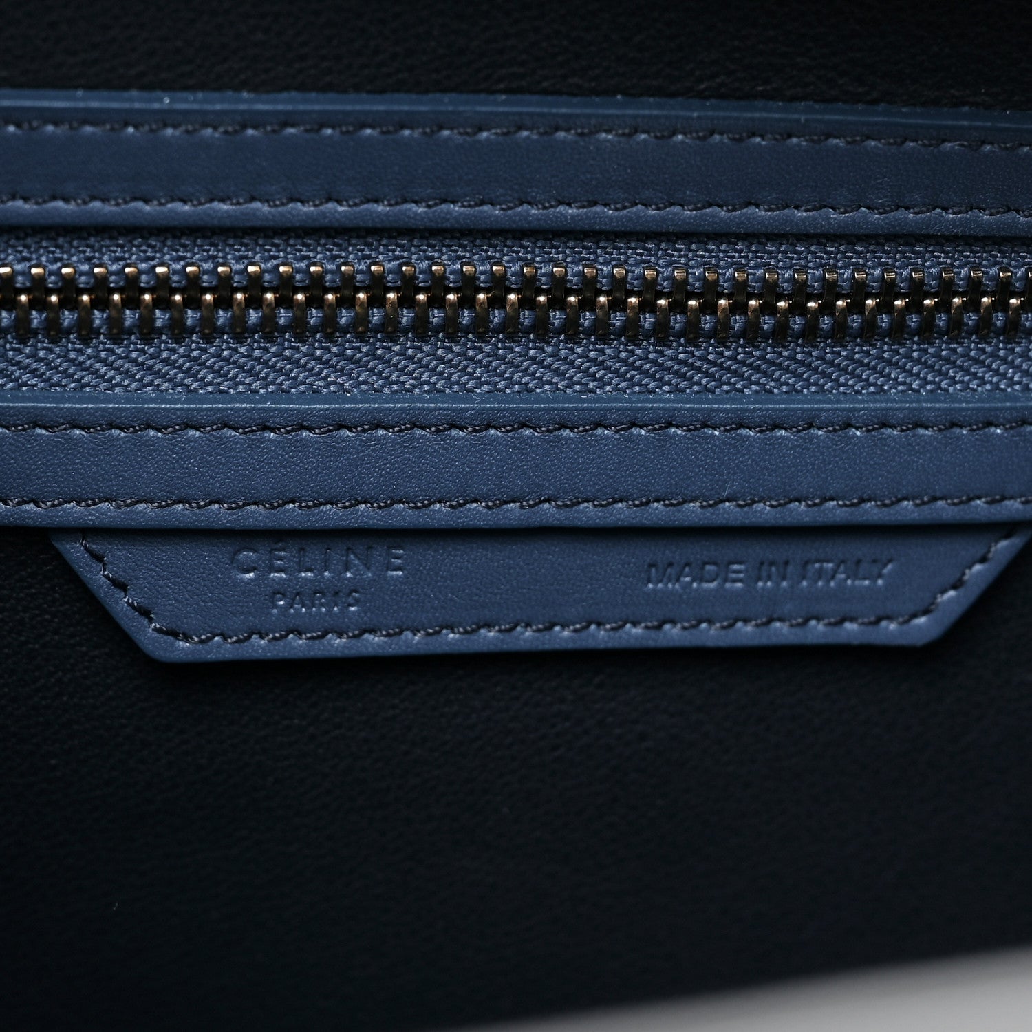 Celine Smooth Calfskin Micro Tri-Color Luggage Deep Sea 6 of 12
