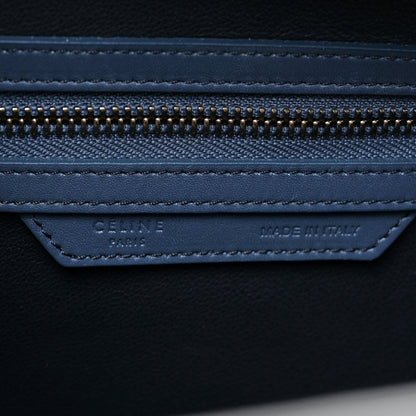 Celine Smooth Calfskin Micro Tri-Color Luggage Deep Sea 6 of 12