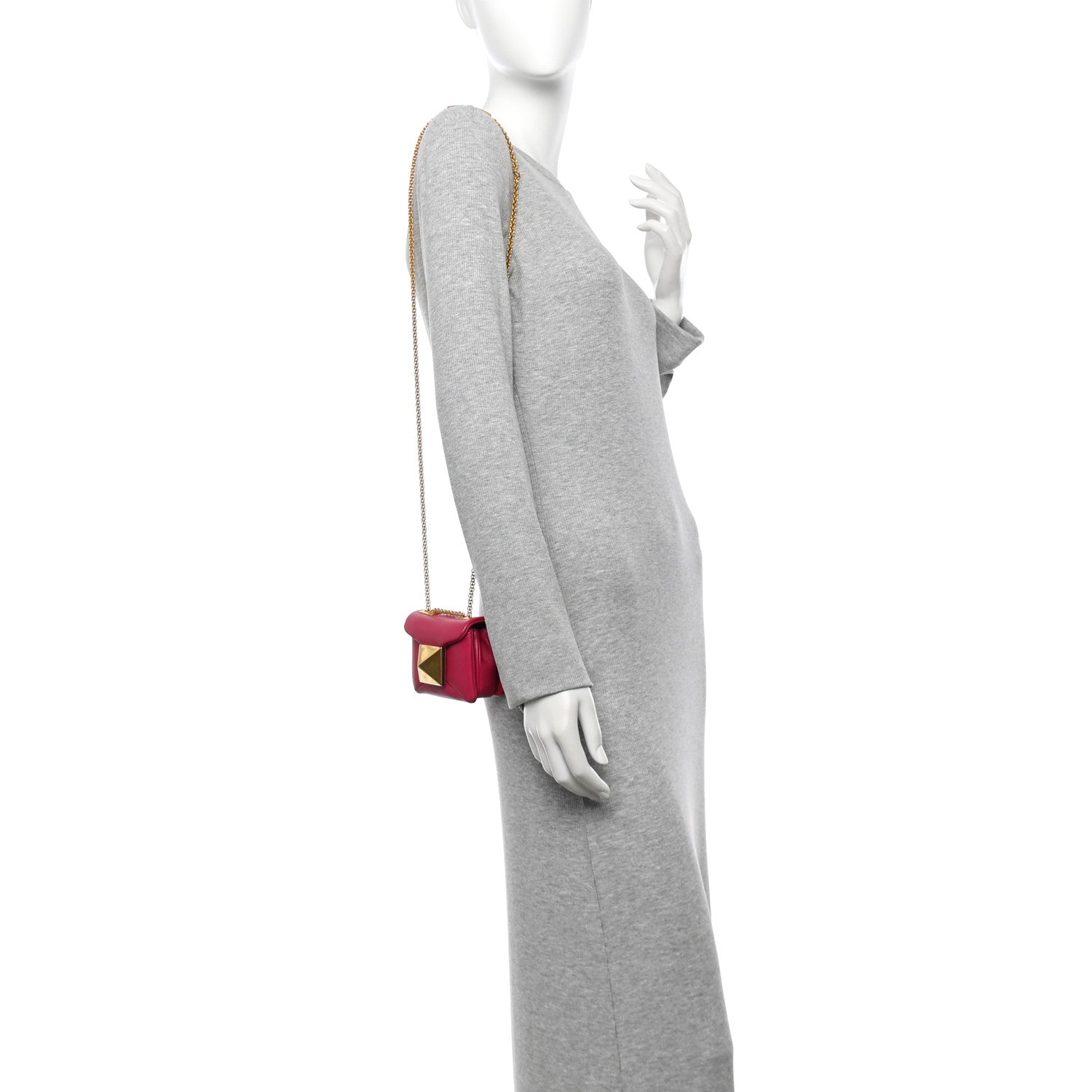 Valentino Garavani Nappa Micro One Stud Chain Bag Blossom 2 of 9